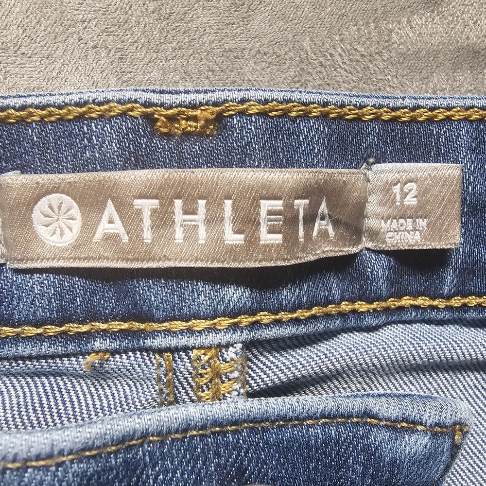 Athleta Sculptek Skinny Jeans Medium Wash Denim Womens Size 12 - Picture 2 of 13